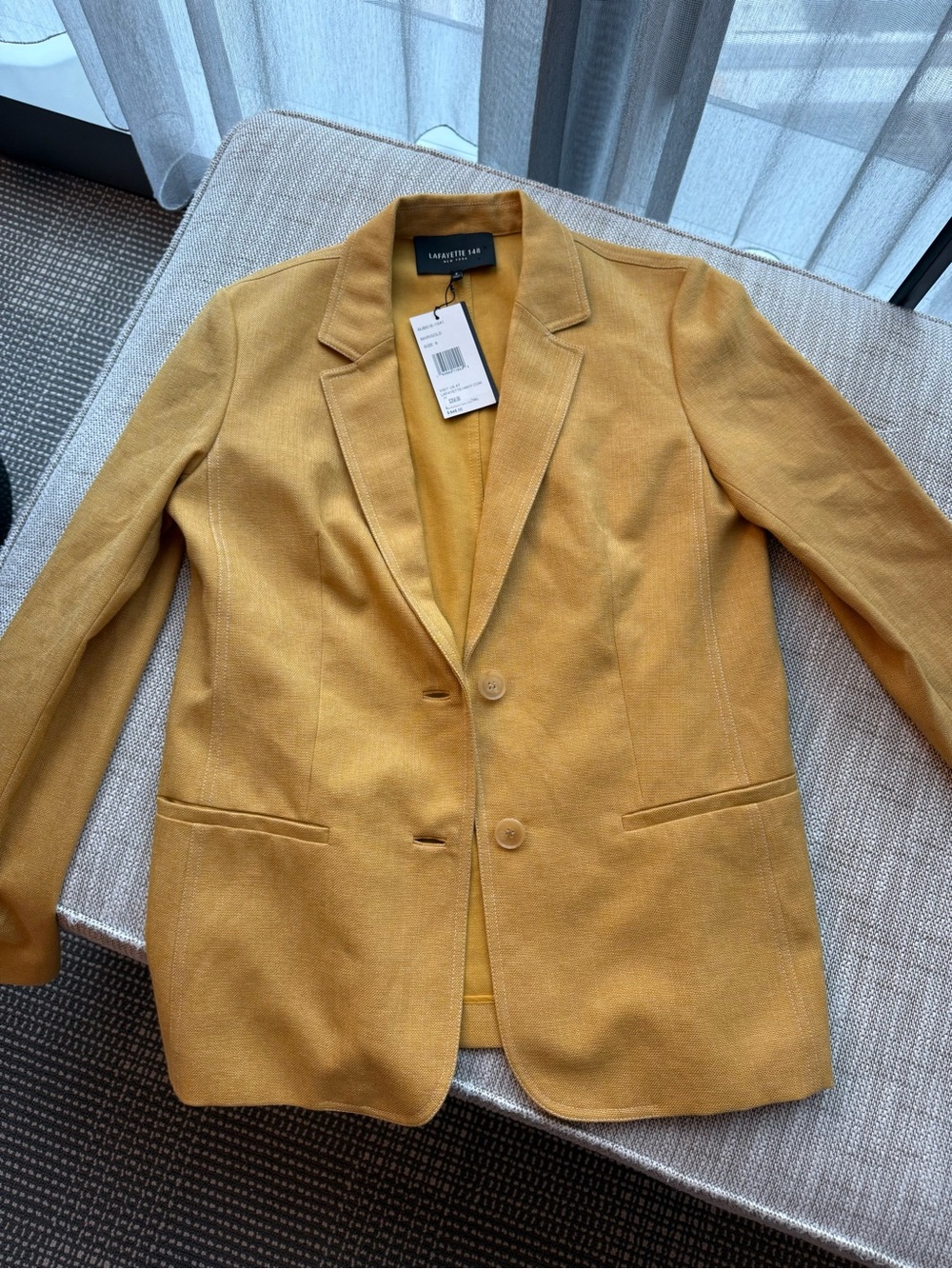 Lafayette 148 New York Golden Yellow Women's Two-Button Blazer